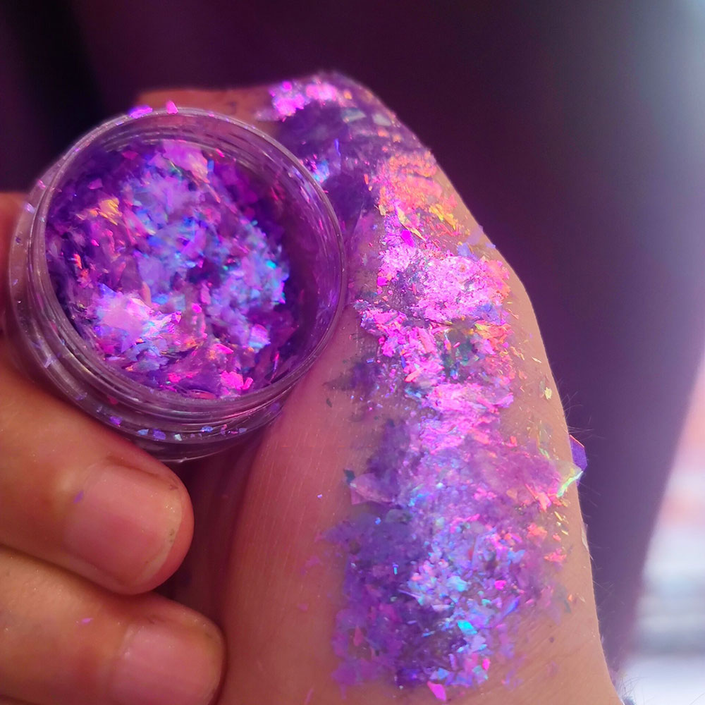 Sparkly Chameleon Nail Opal Fl - Nail Glitter Chrome ulasan dan harga