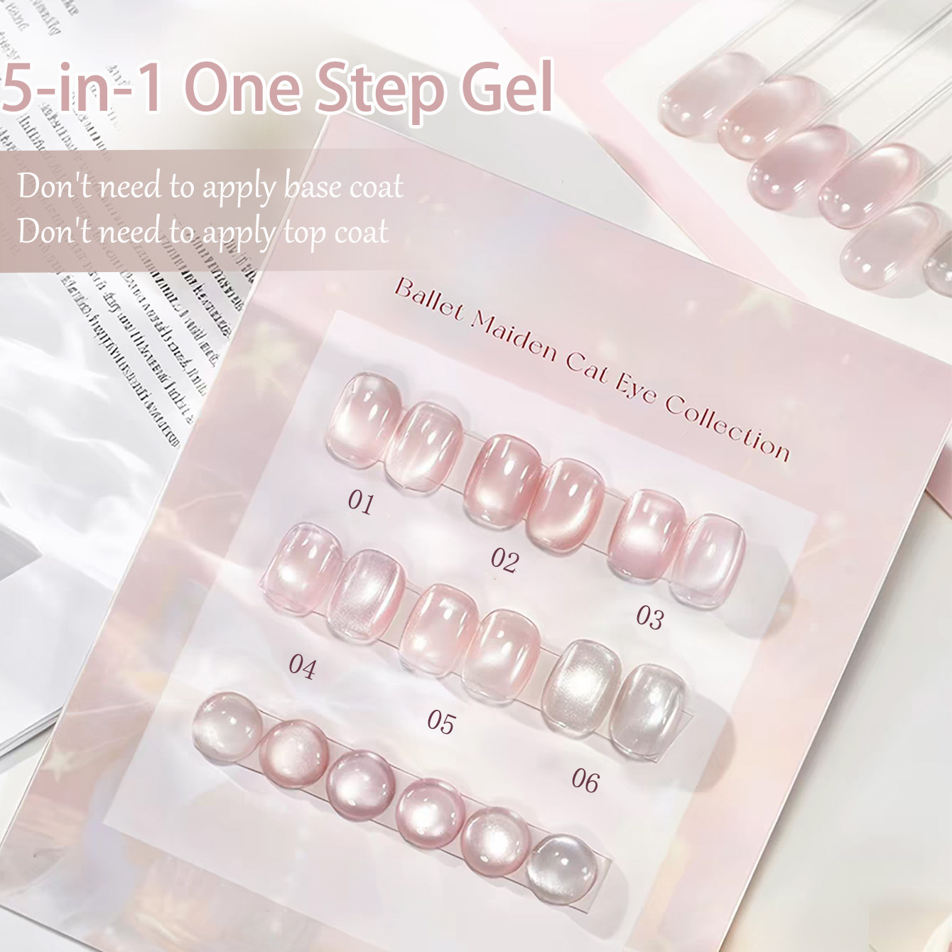 SHAKA 1-6pcs Ice Transparent 5 - Nail Art One Stroke ulasan dan harga