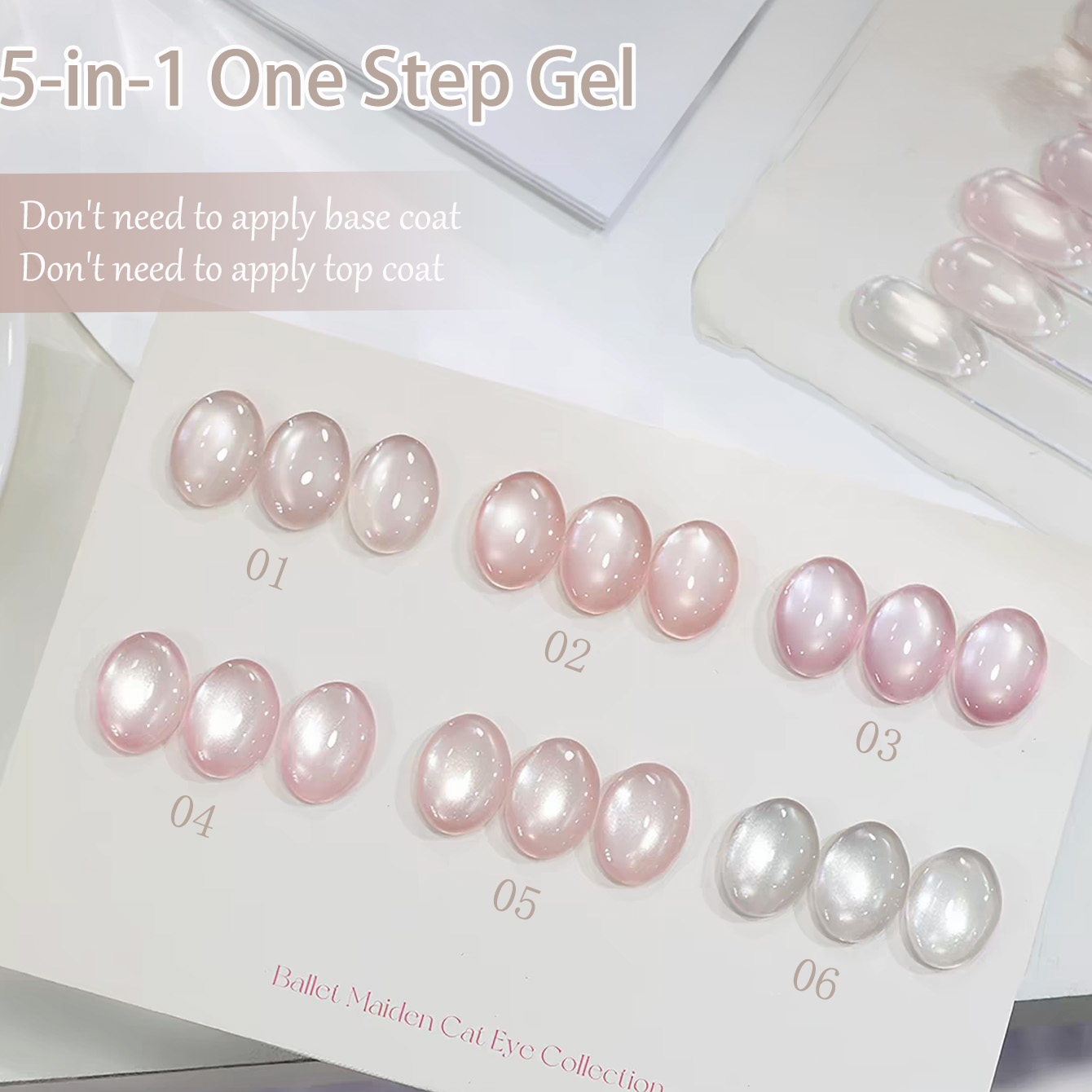 SHAKA 1-6pcs Ice Transparent 5 - Nail Art One Stroke ulasan dan harga