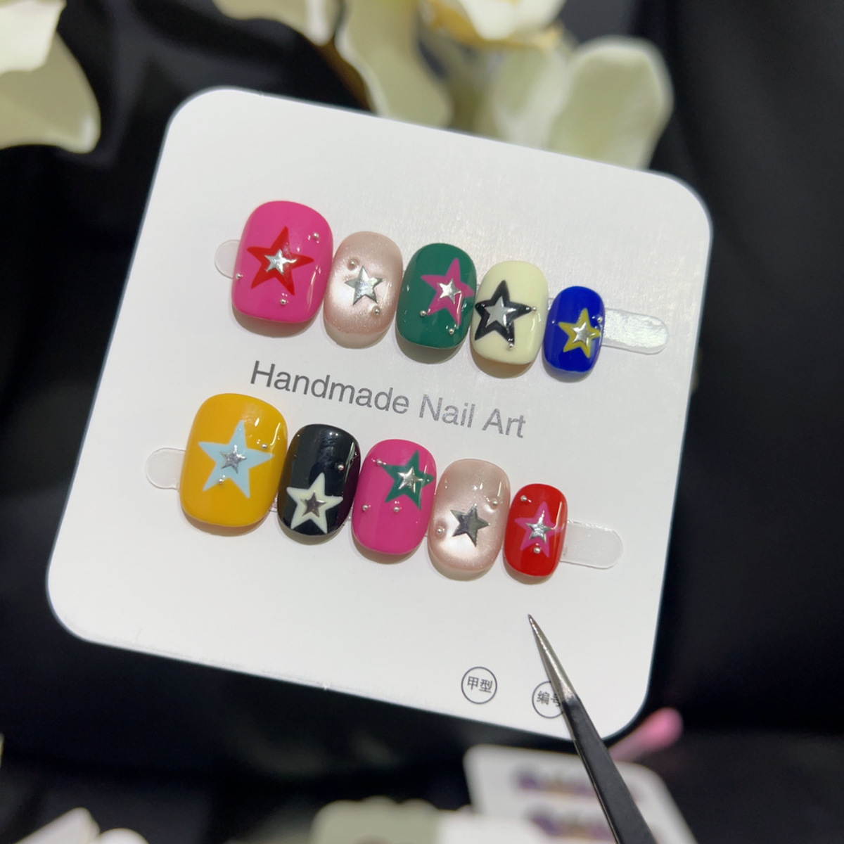 10PCS Glitter Cat Eye Short Sq - Nail Art Glitter ulasan dan harga
