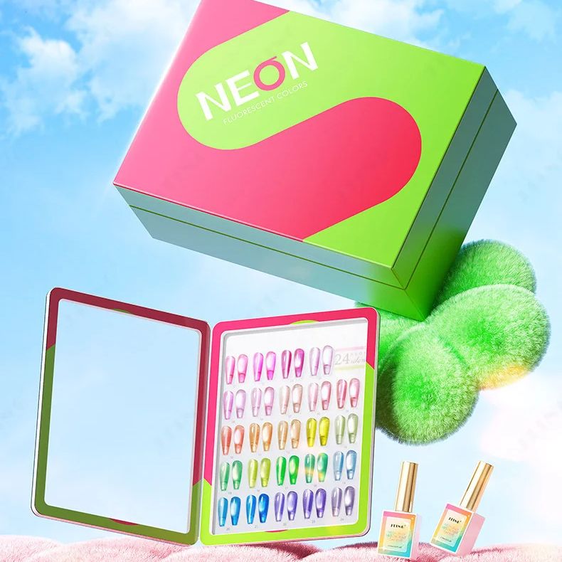 24 Colors 3D Magnetic Fluoresc - Nail Art Emerald Green ulasan dan harga