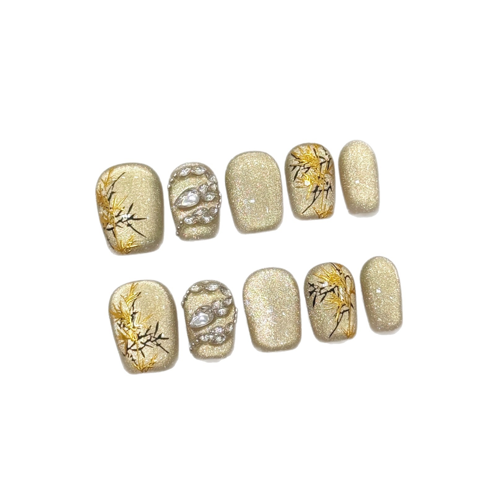 10pcs New Chinese Style Handma - Nail Art Glitter ulasan dan harga