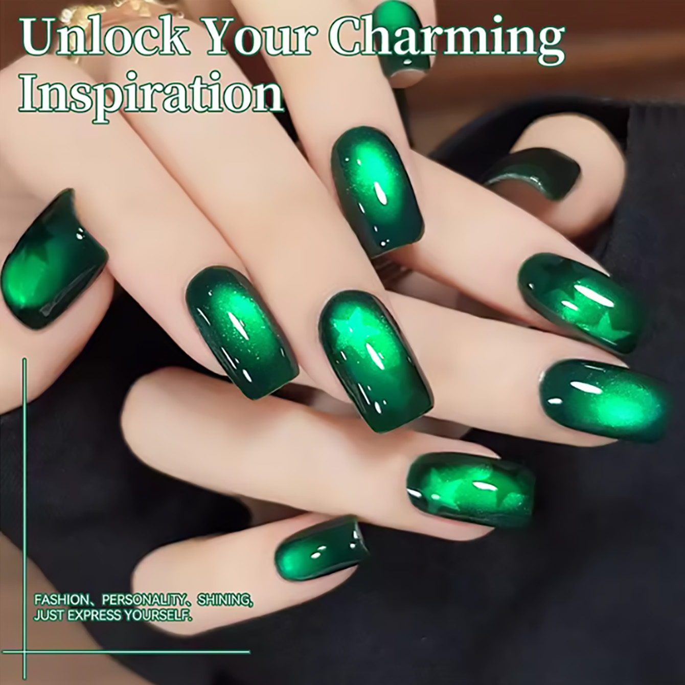 ZH 12ML Emerald Green Magnet C - Nail Art Emerald Green ulasan dan harga