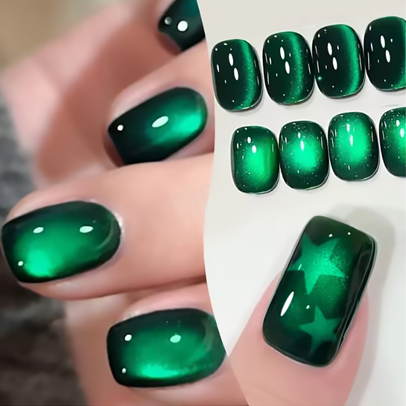 ZH 12ML Emerald Green Magnet C - Nail Art Emerald Green ulasan dan harga