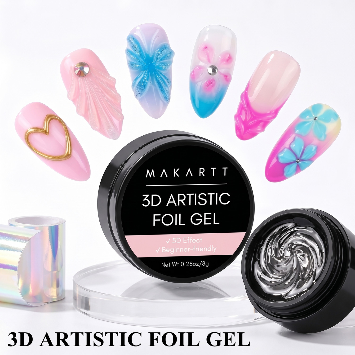 Makartt 3D Nail Gel 8ml Nail F - Uv Led Lamp Nail ulasan dan harga