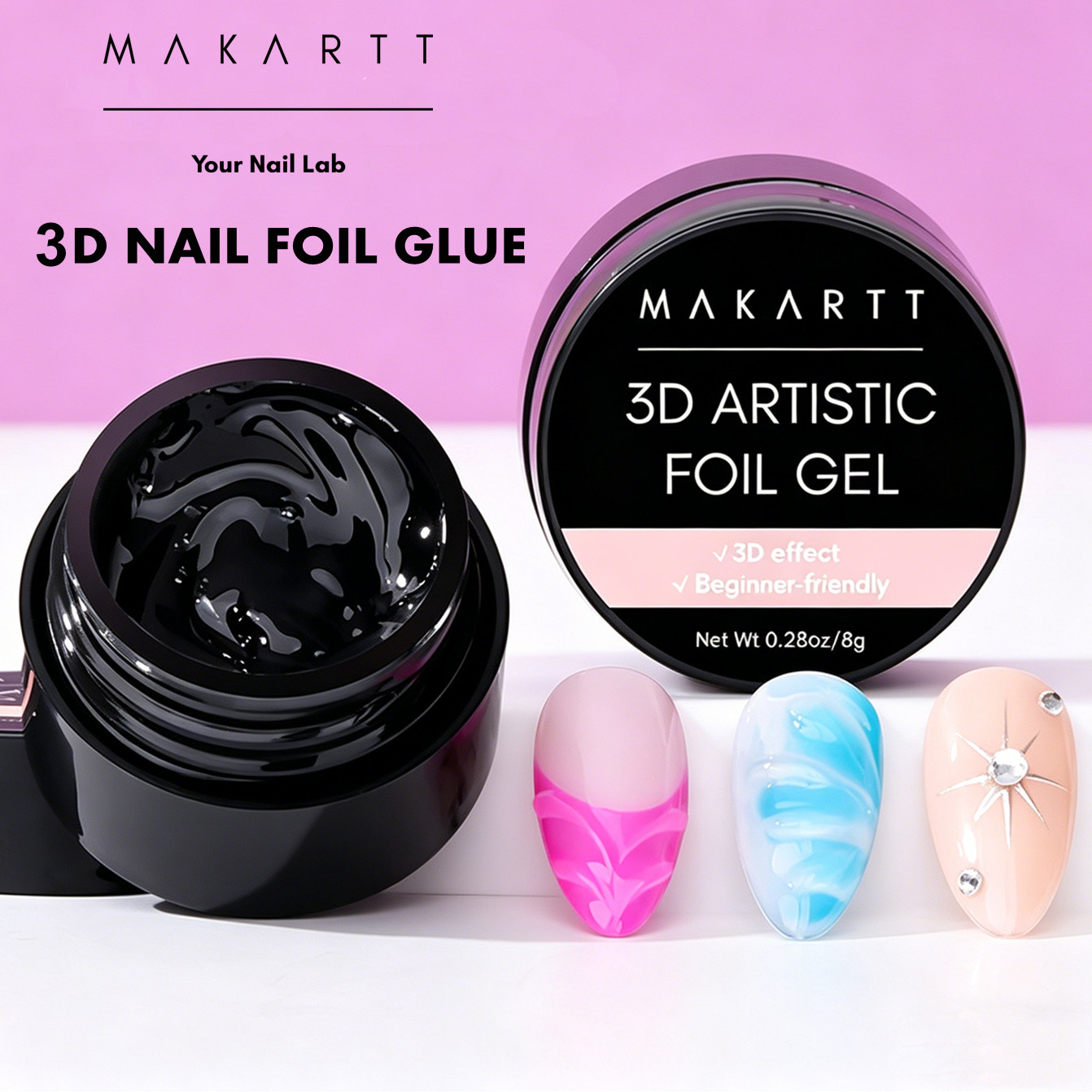Makartt 3D Nail Gel 8ml Nail F - Uv Led Lamp Nail ulasan dan harga