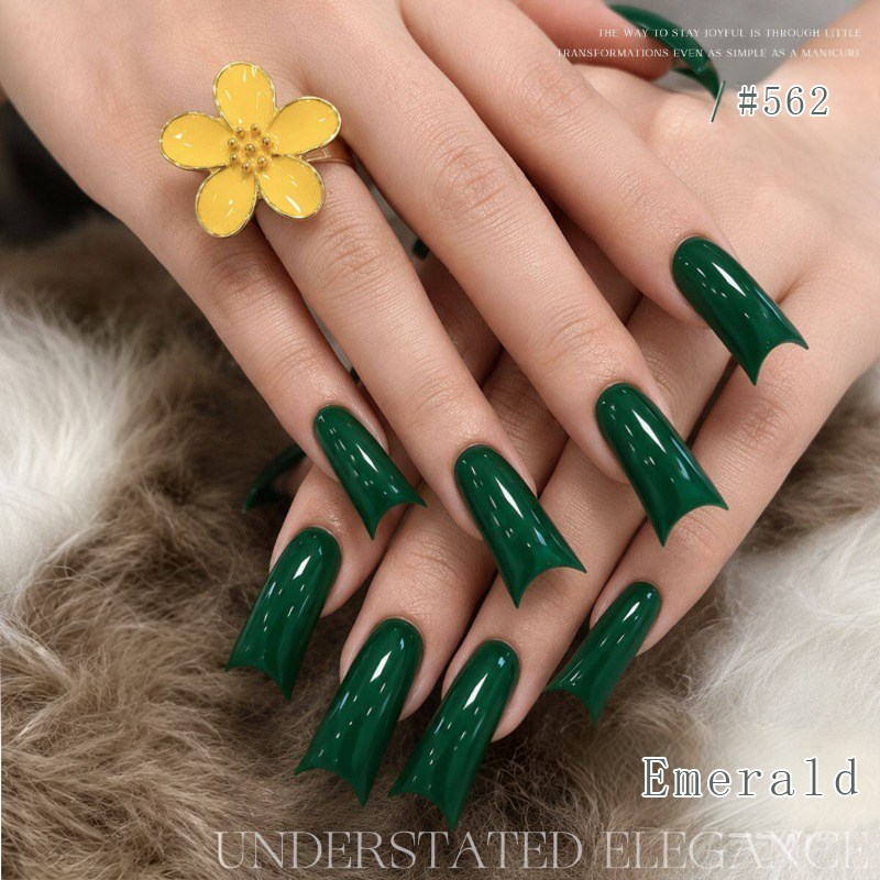 Emerald Green Solid Color Gel  - Nail Art Emerald Green ulasan dan harga