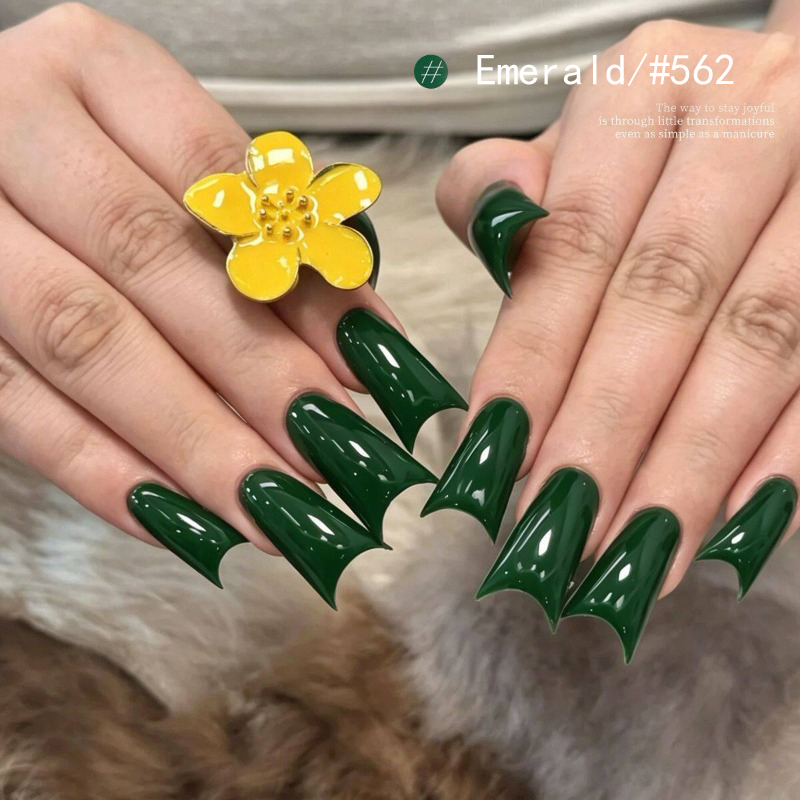 Emerald Green Solid Color Gel  - Nail Art Emerald Green ulasan dan harga