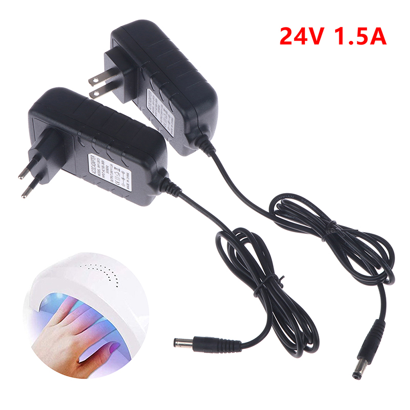 【24V 1.5A Power Supply Adapter - Uv Led Lamp Nail ulasan dan harga