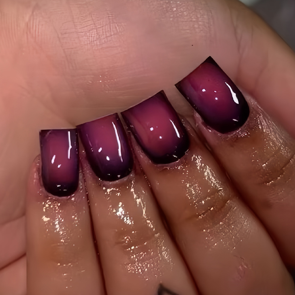 Short Square fake nails for wo - Nail Art French Nails ulasan dan harga