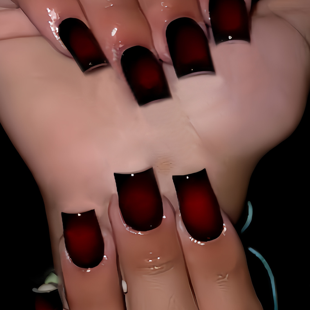 Short Square fake nails for wo - Nail Art French Nails ulasan dan harga