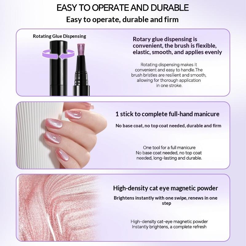 3ML One Step Cat Eye Gel Nail  - Nail Art One Stroke ulasan dan harga