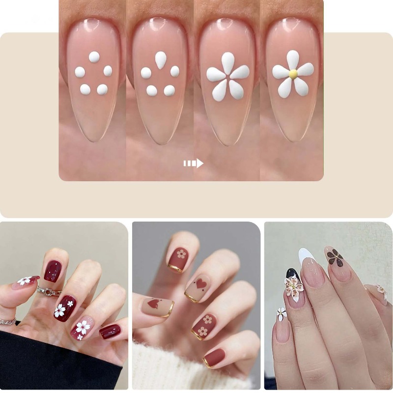 5 Petal Flower Nail Dotting Pe - Nail Art One Stroke ulasan dan harga