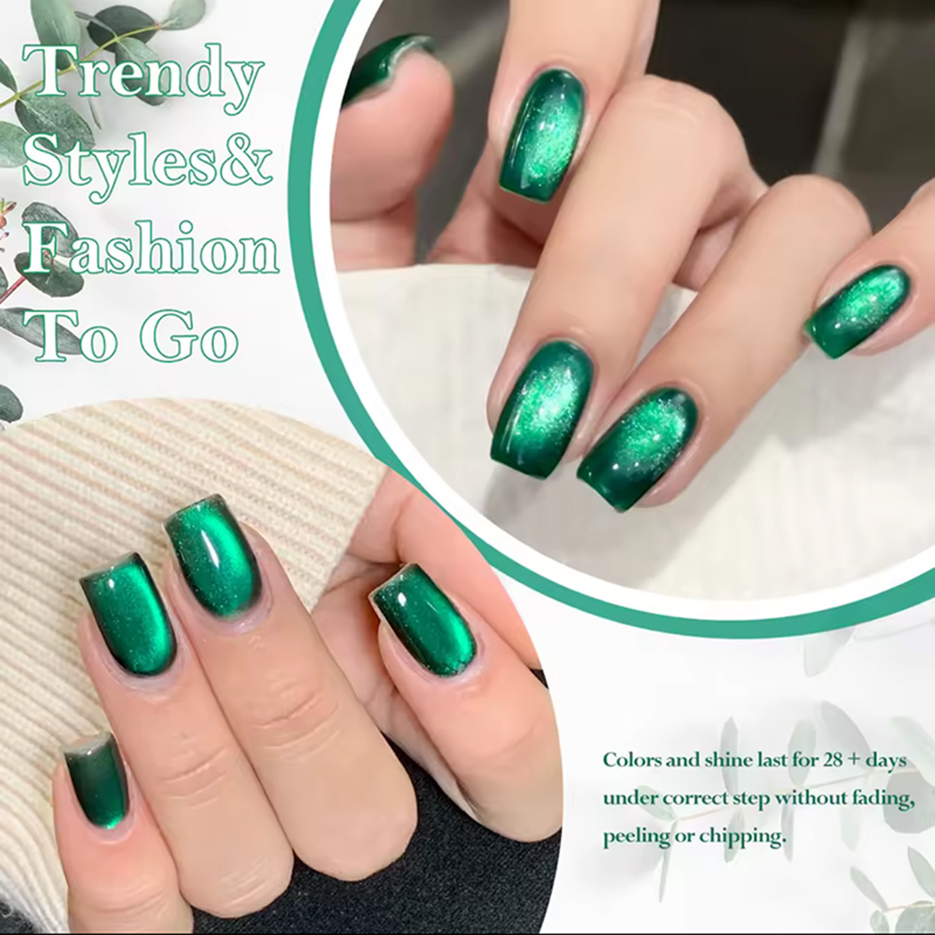 MAINEL 10ML 1Pcs High Saturati - Nail Art Emerald Green ulasan dan harga