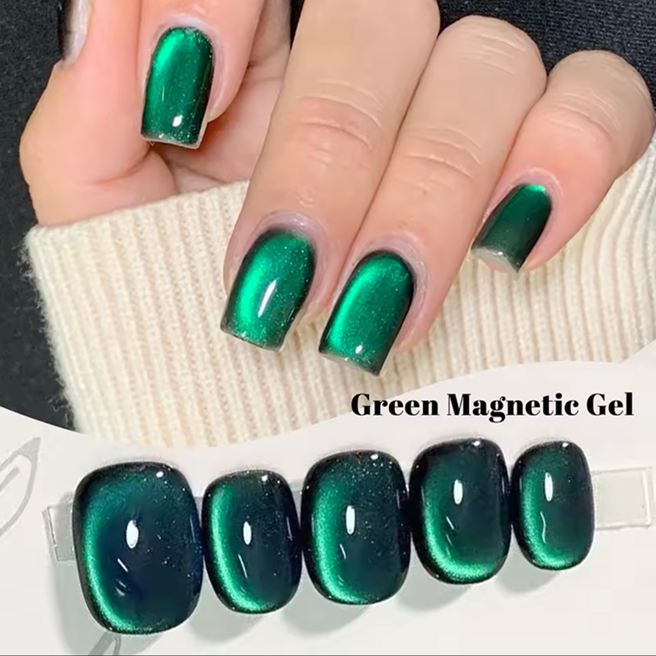 MAINEL 10ML 1Pcs High Saturati - Nail Art Emerald Green ulasan dan harga