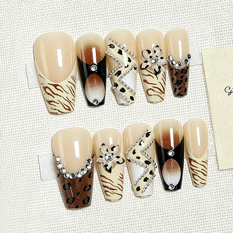 10Pcs French Sweet Cool Light  - Nail Art French Nails ulasan dan harga