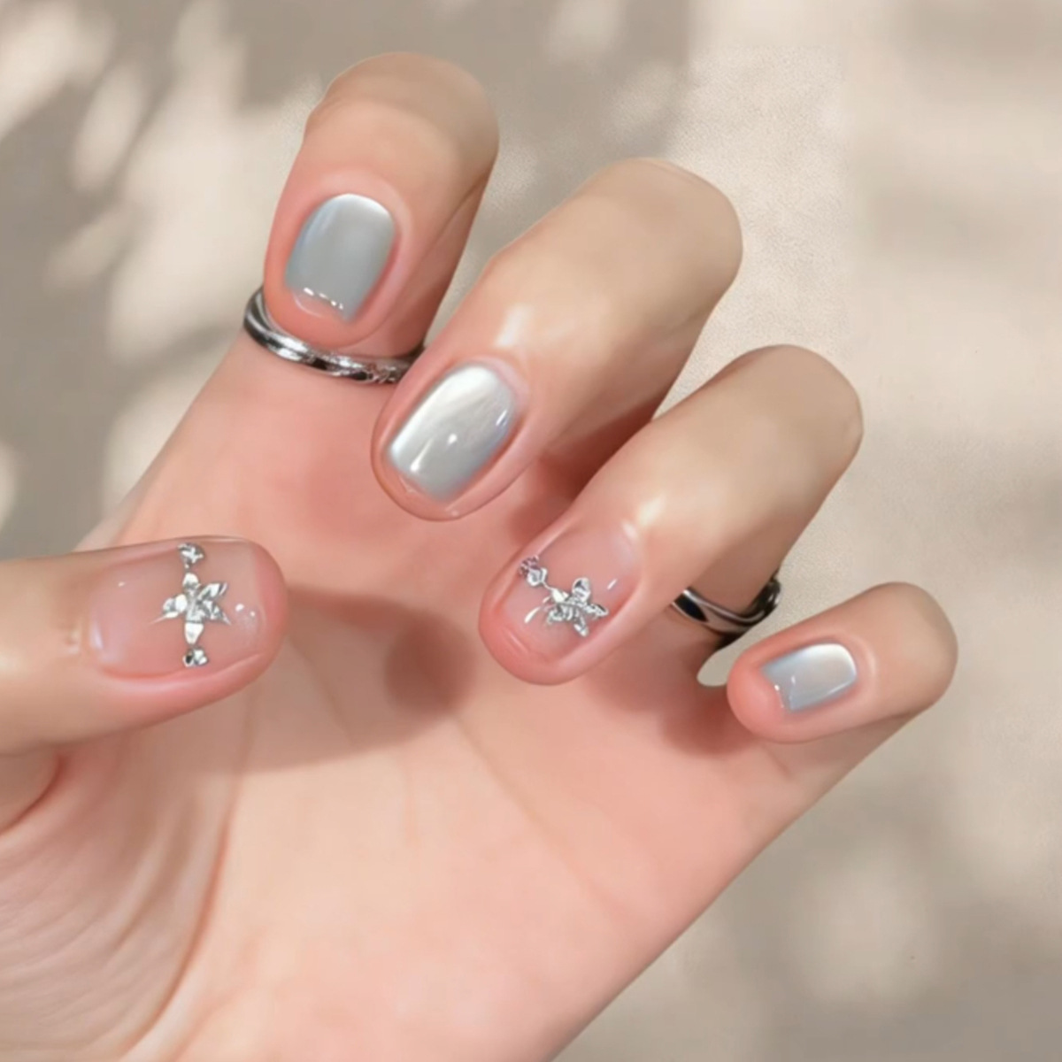 24Pcs Cat's Eye Simple Glitter - Nail Art Glitter ulasan dan harga