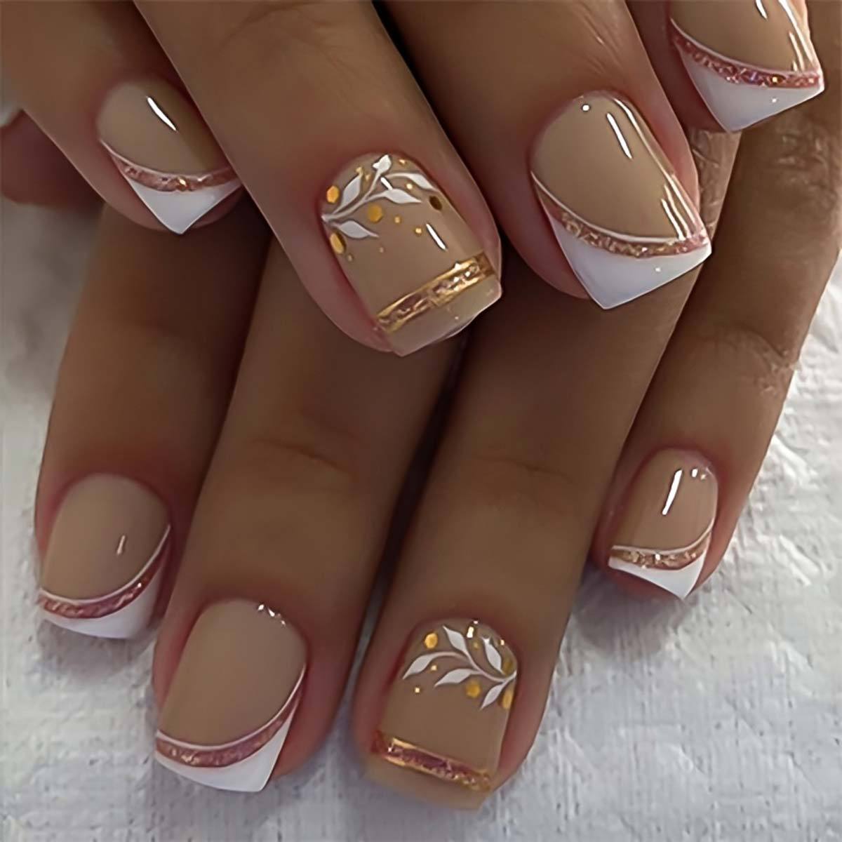 Short Medium fake nails for wo - Nail Art Glitter ulasan dan harga