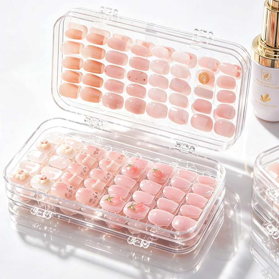 Clear Foldable Press On Nail S - Nail Art Navy ulasan dan harga