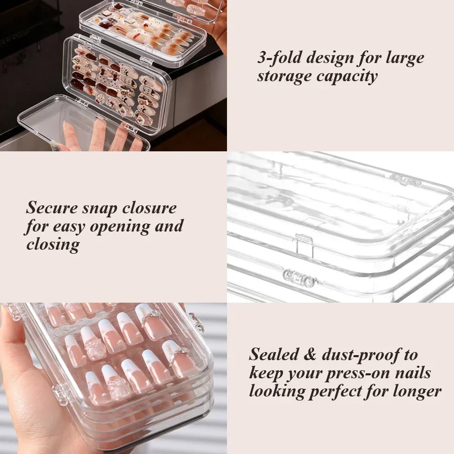 Clear Foldable Press On Nail S - Nail Art Navy ulasan dan harga