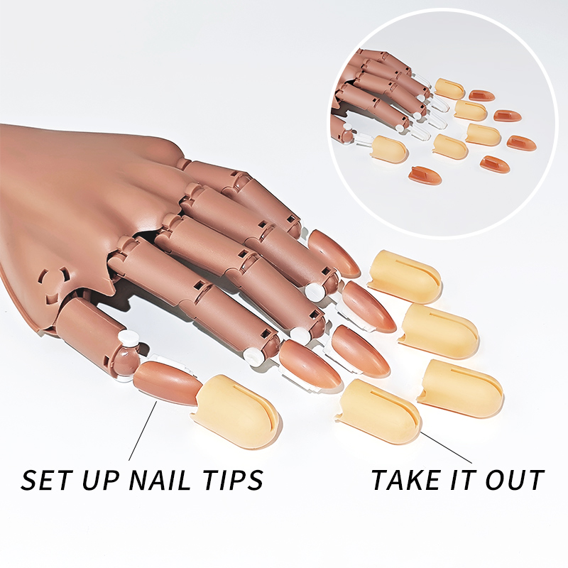 Nail Fake Practice Hand Movabl - Nail Art Navy ulasan dan harga