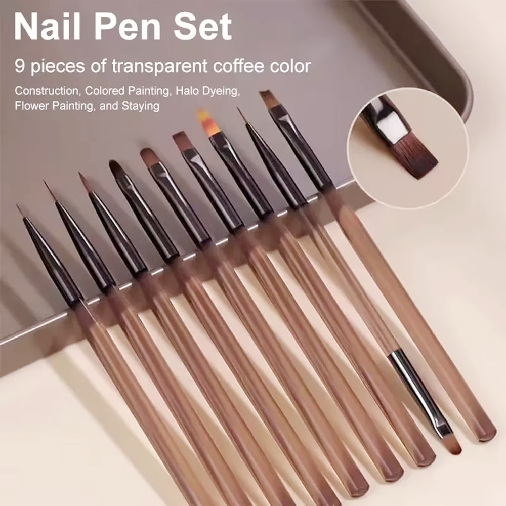 9PCS Nail Brush for Nail Art D - Nail Art Navy ulasan dan harga