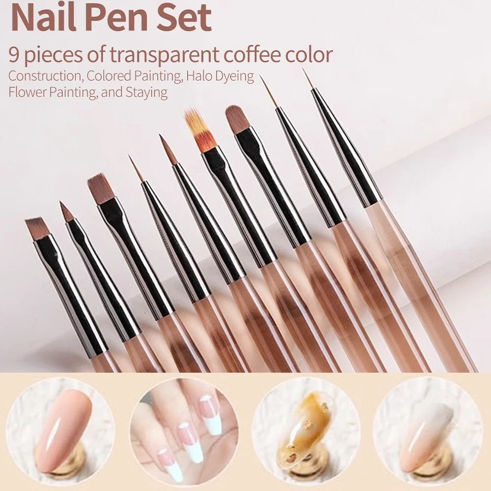9PCS Nail Brush for Nail Art D - Nail Art Navy ulasan dan harga