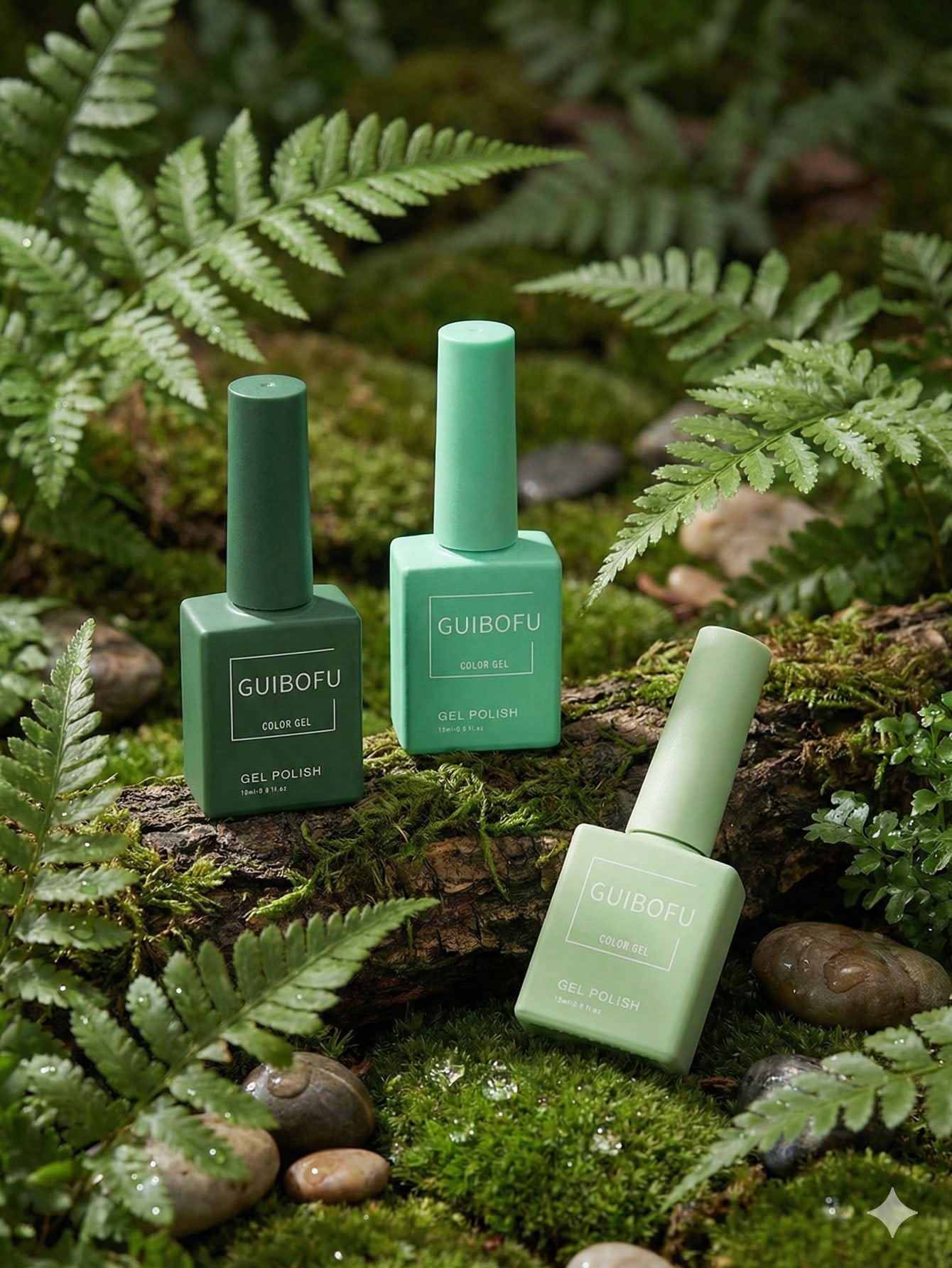 3Pcs/Set 15ml Forest Green Gel - Nail Art Emerald Green ulasan dan harga