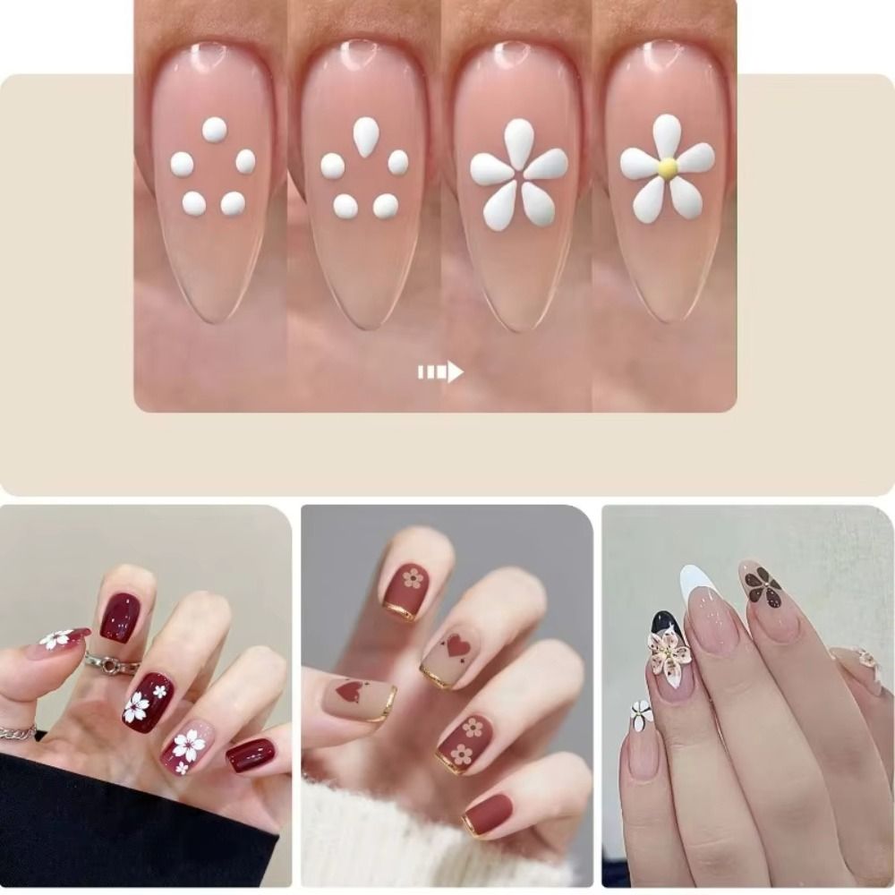 5 Petal Flower Nail Dotting Pe - Nail Art One Stroke ulasan dan harga
