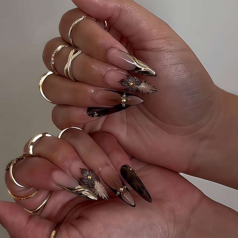 24Pcs French Blush Pink Design - Nail Art French Nails ulasan dan harga