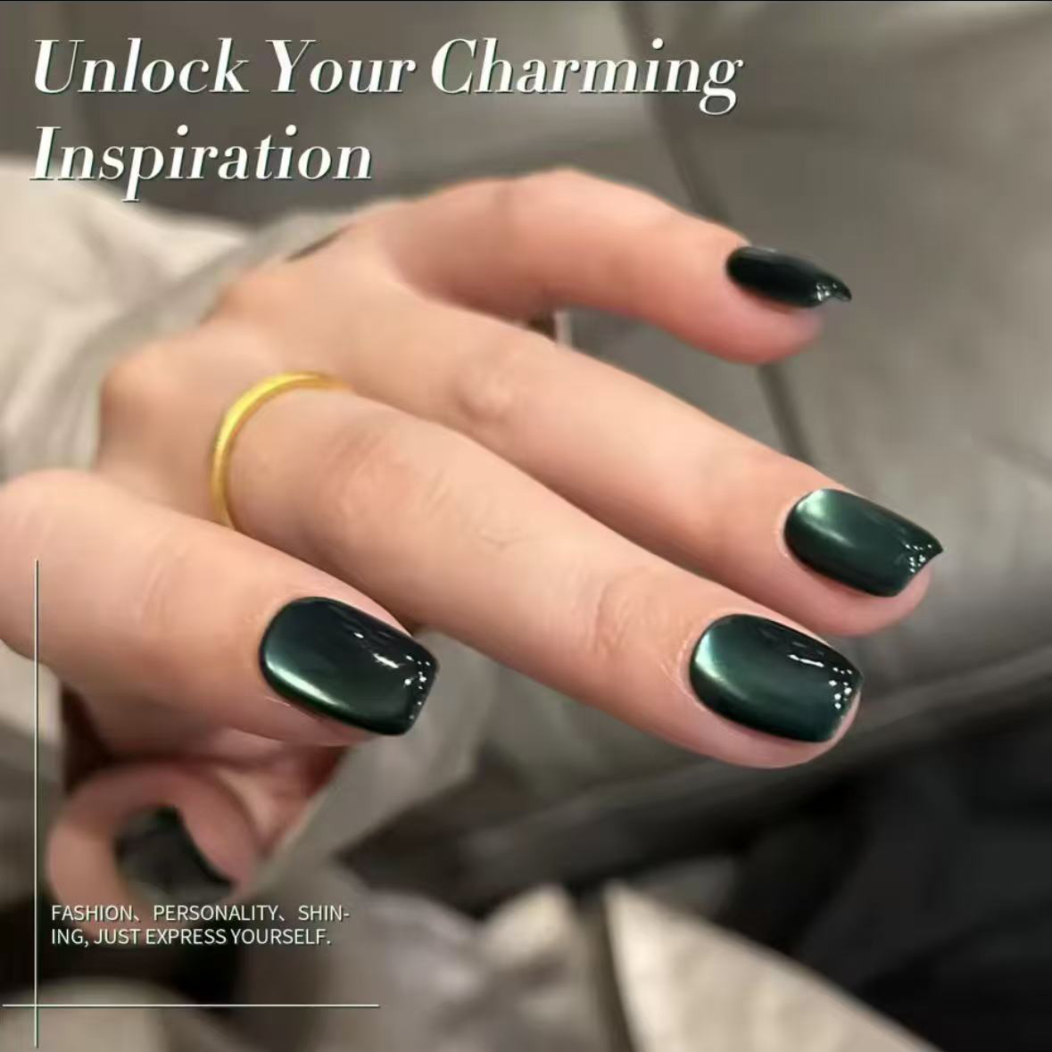 MIANEL Green Cat Eye Nail Gel, - Nail Art Emerald Green ulasan dan harga